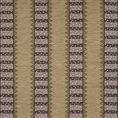 Schumacher Noor Kilim Stripe Aubergine Fabric
