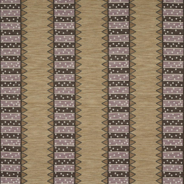 Schumacher Noor Kilim Stripe Aubergine Fabric