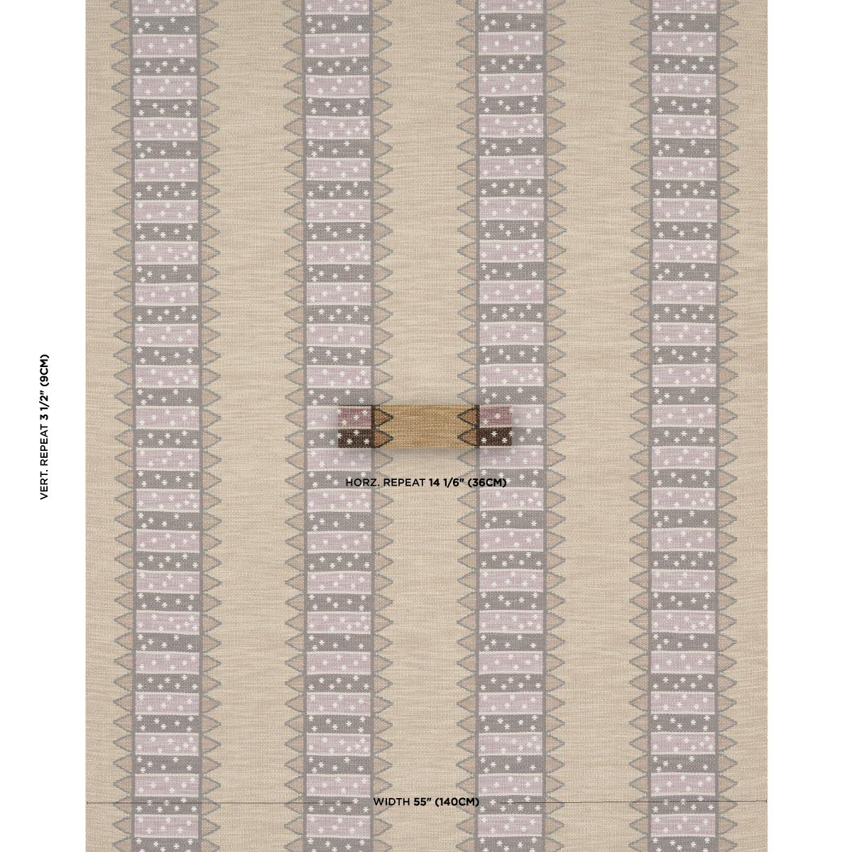 Schumacher Noor Kilim Stripe Aubergine Fabric