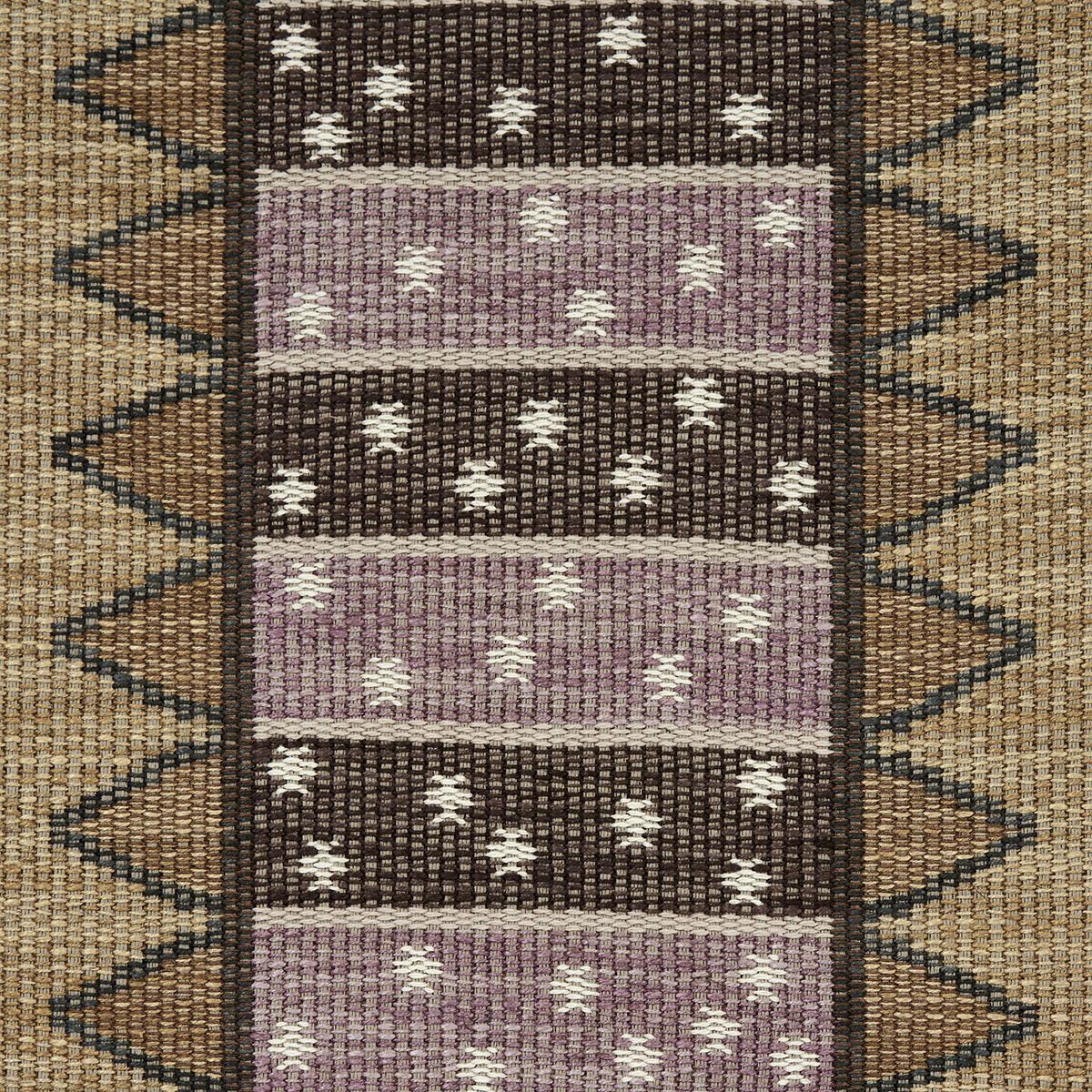 Schumacher Noor Kilim Stripe Aubergine Fabric