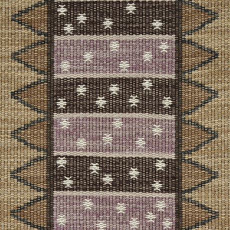 Schumacher Noor Kilim Stripe Aubergine Fabric