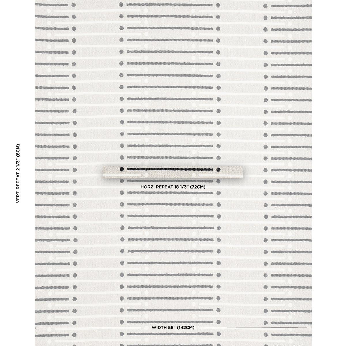 Schumacher Serapo Rustic Weave Carbon & Ivory Fabric