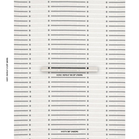 Schumacher Serapo Rustic Weave Carbon & Ivory Fabric