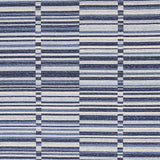 Schumacher Tierra Stripe Blue Fabric