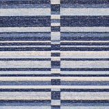 Schumacher Tierra Stripe Blue Fabric