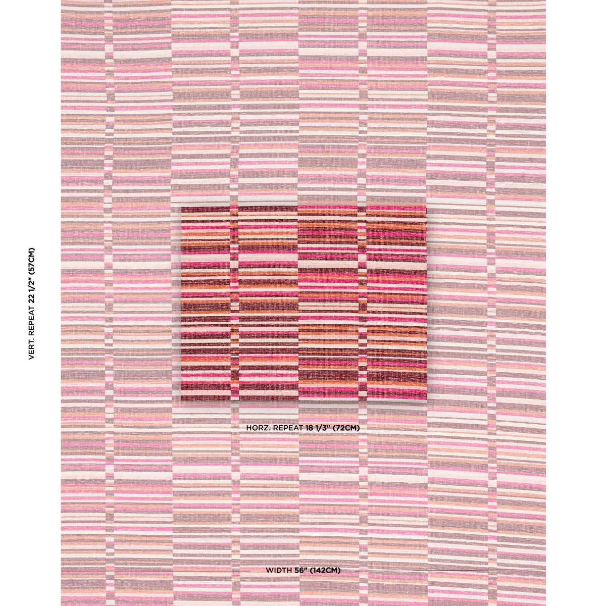 Schumacher Tierra Stripe Berry Fabric