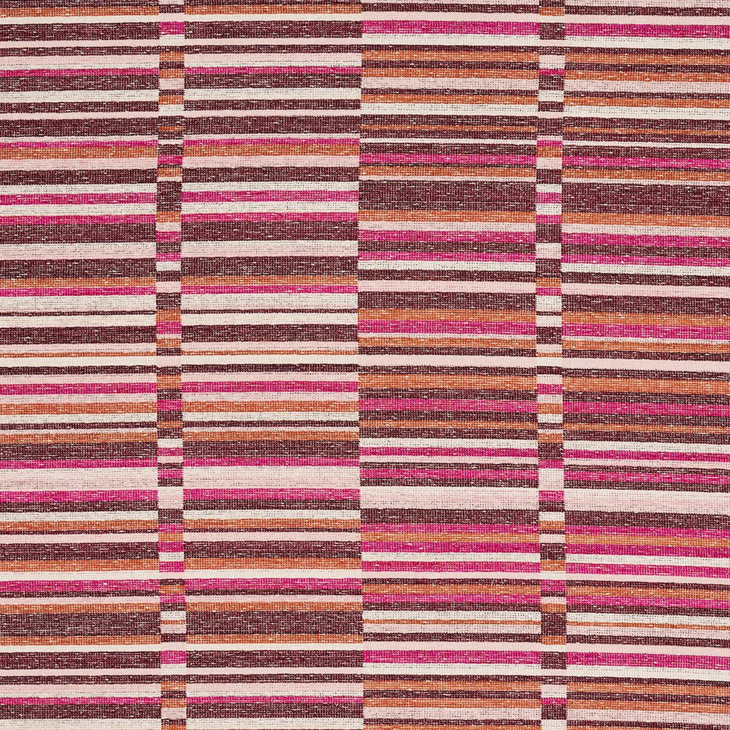 Schumacher Tierra Stripe Berry Fabric