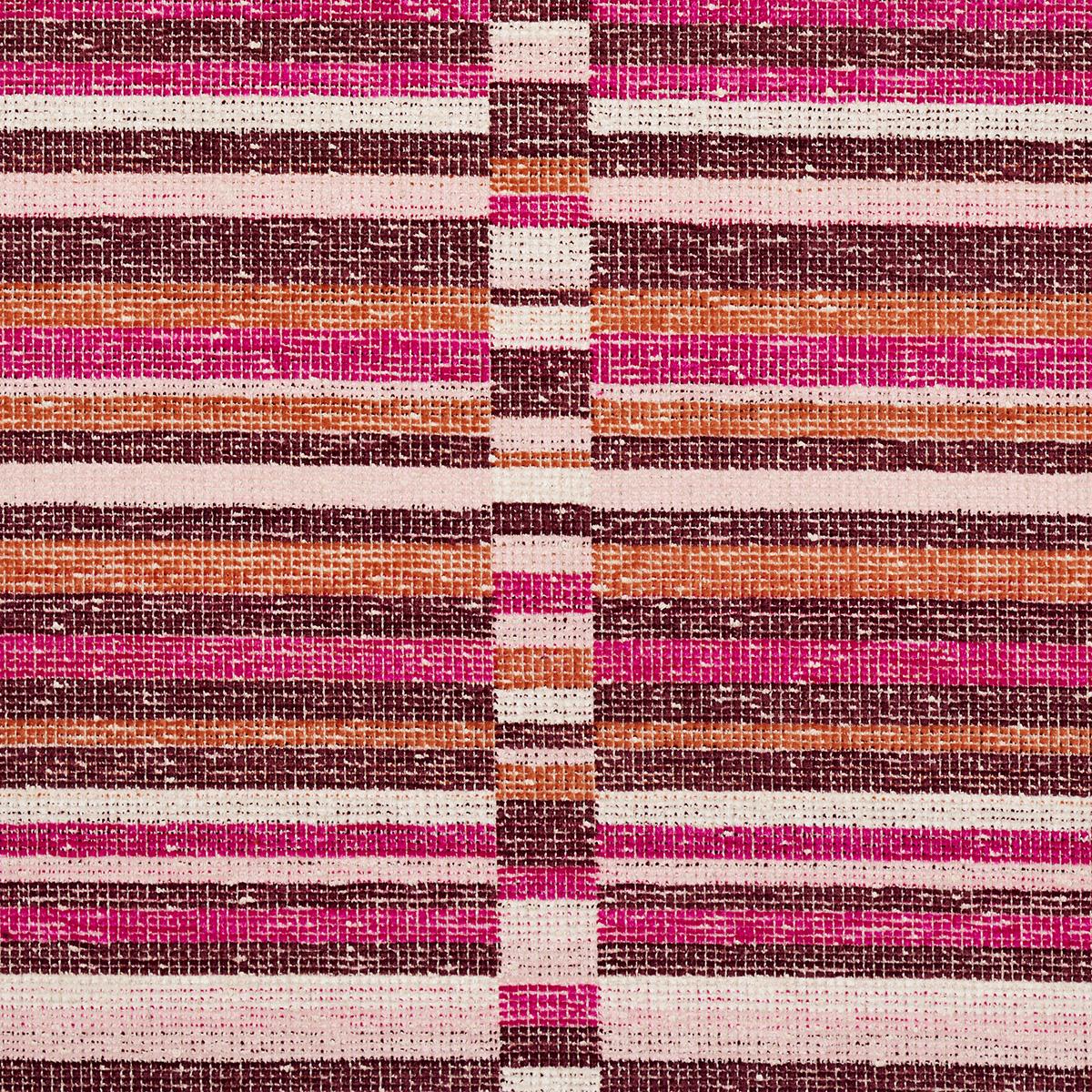 Schumacher Tierra Stripe Berry Fabric
