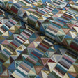 Schumacher Bizantino Quilted Weave Peacock Fabric