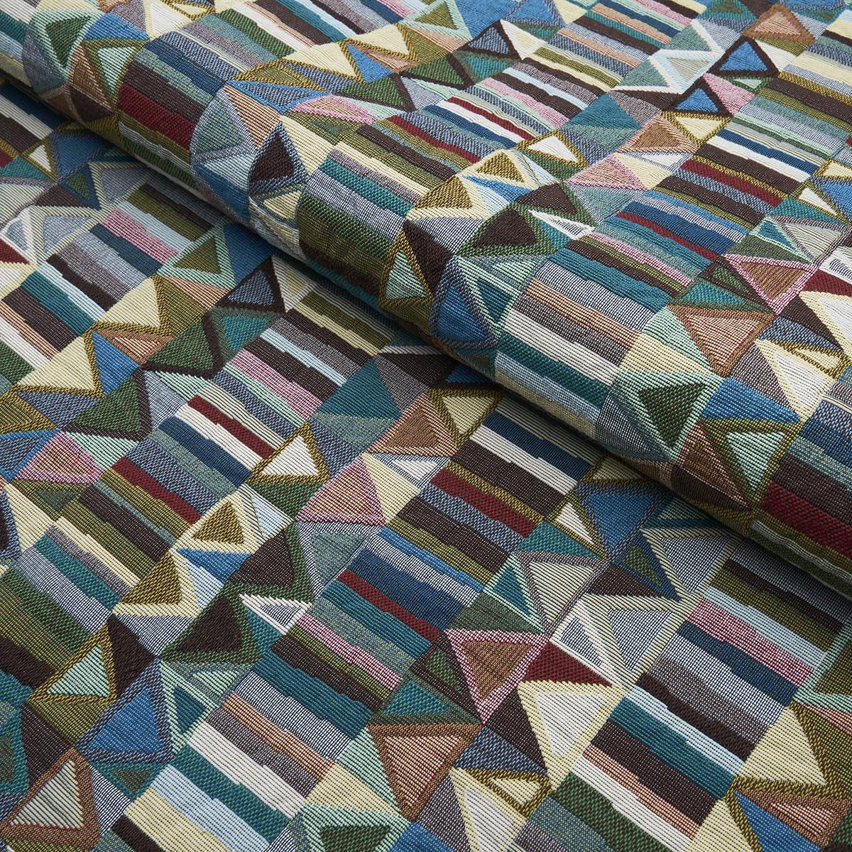 Schumacher Bizantino Quilted Weave Peacock Fabric