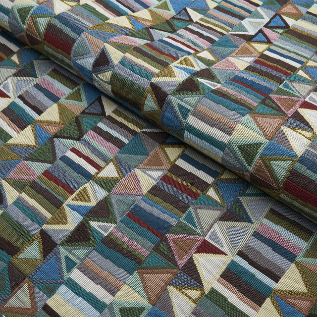 Schumacher Bizantino Quilted Weave Peacock Fabric