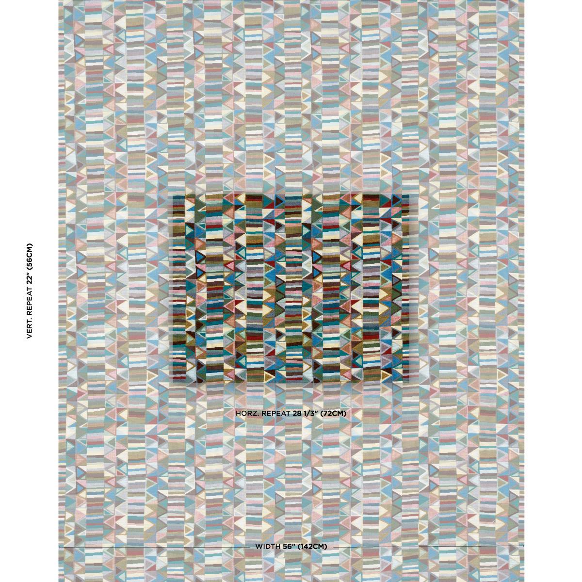 Schumacher Bizantino Quilted Weave Peacock Fabric