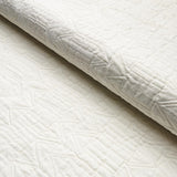 Schumacher Bizantino Quilted Weave Ivory Fabric