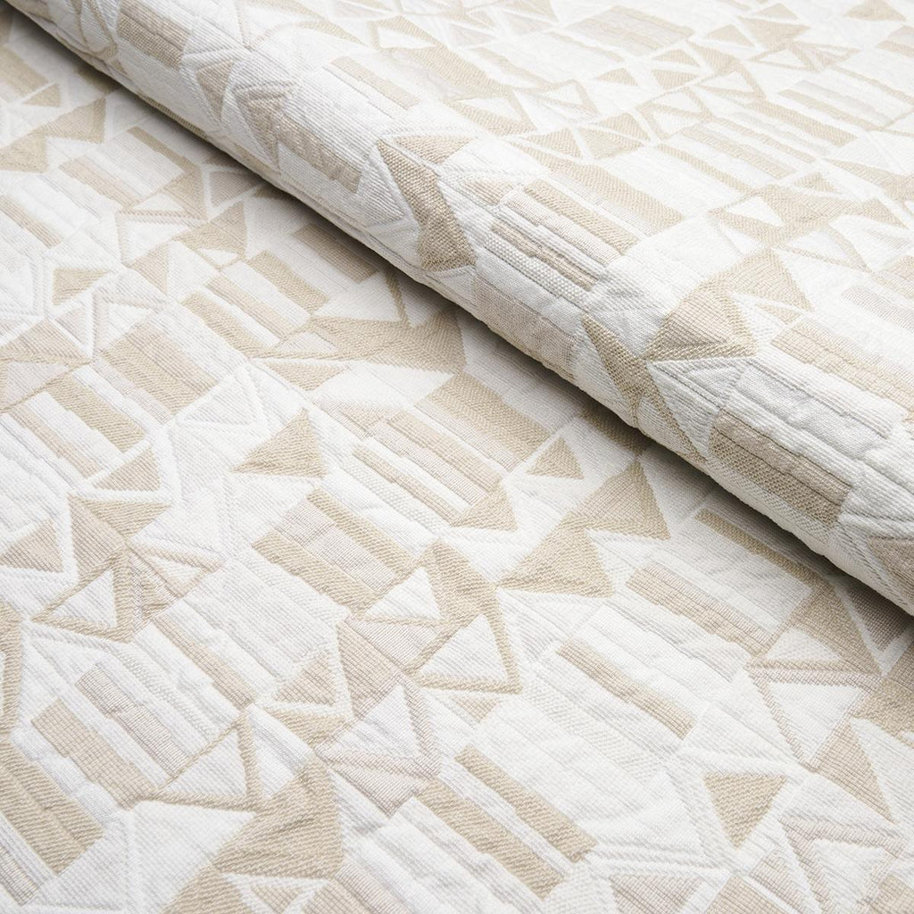Schumacher Bizantino Quilted Weave Natural Fabric