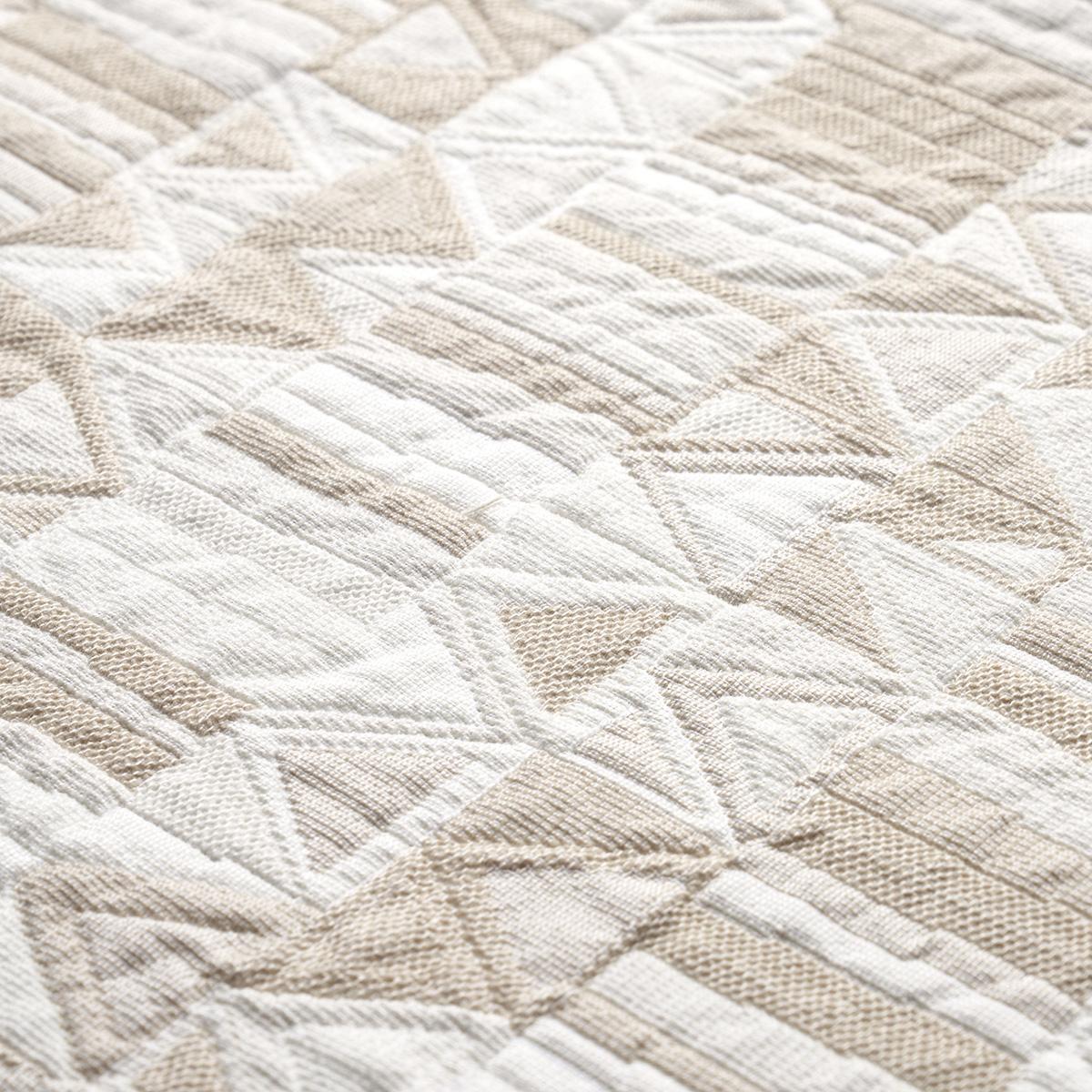Schumacher Bizantino Quilted Weave Natural Fabric