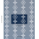 Schumacher Nadira Embroidery Indigo Fabric