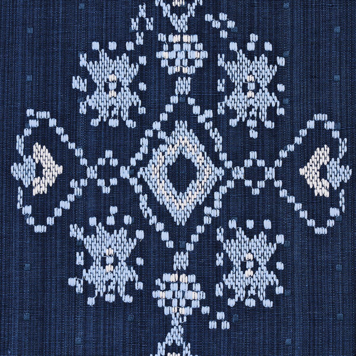 Schumacher Nadira Embroidery Indigo Fabric – DecoratorsBest