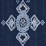 Schumacher Nadira Embroidery Indigo Fabric