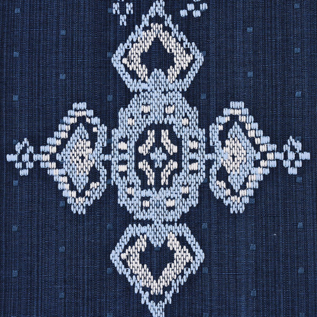 Schumacher Nadira Embroidery Indigo Fabric