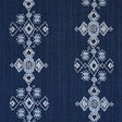Schumacher Nadira Embroidery Indigo Fabric
