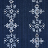 Schumacher Nadira Embroidery Indigo Fabric