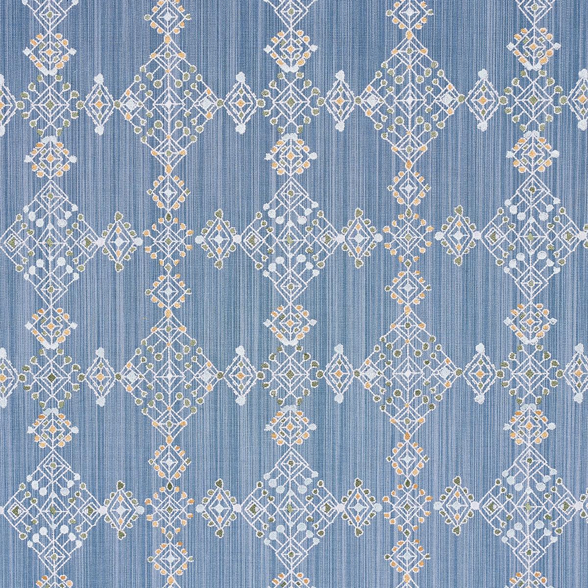 Schumacher Kalindi Embroidery Denim Fabric