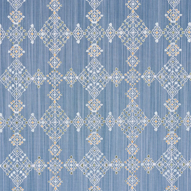 Schumacher Kalindi Embroidery Denim Fabric