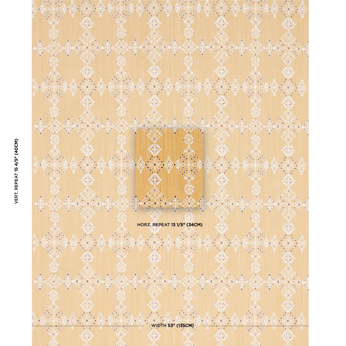 Schumacher Kalindi Embroidery Saffron Fabric