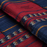 Schumacher Aravali Patchwork Cerise And Ink Fabric