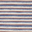 Schumacher Rag Rug Hand Woven Stripe Indigo & Mocha Fabric