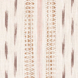 Schumacher Mirza Ikat Stripe Blush On Natural Fabric