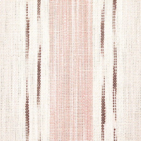 Schumacher Mirza Ikat Stripe Blush On Natural Fabric
