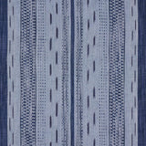 Schumacher Mirza Ikat Stripe Indigo On Chambray Fabric