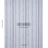 Schumacher Mirza Ikat Stripe Indigo On Chambray Fabric
