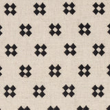 Schumacher Thandie Embroidery Carbon On Natural Fabric