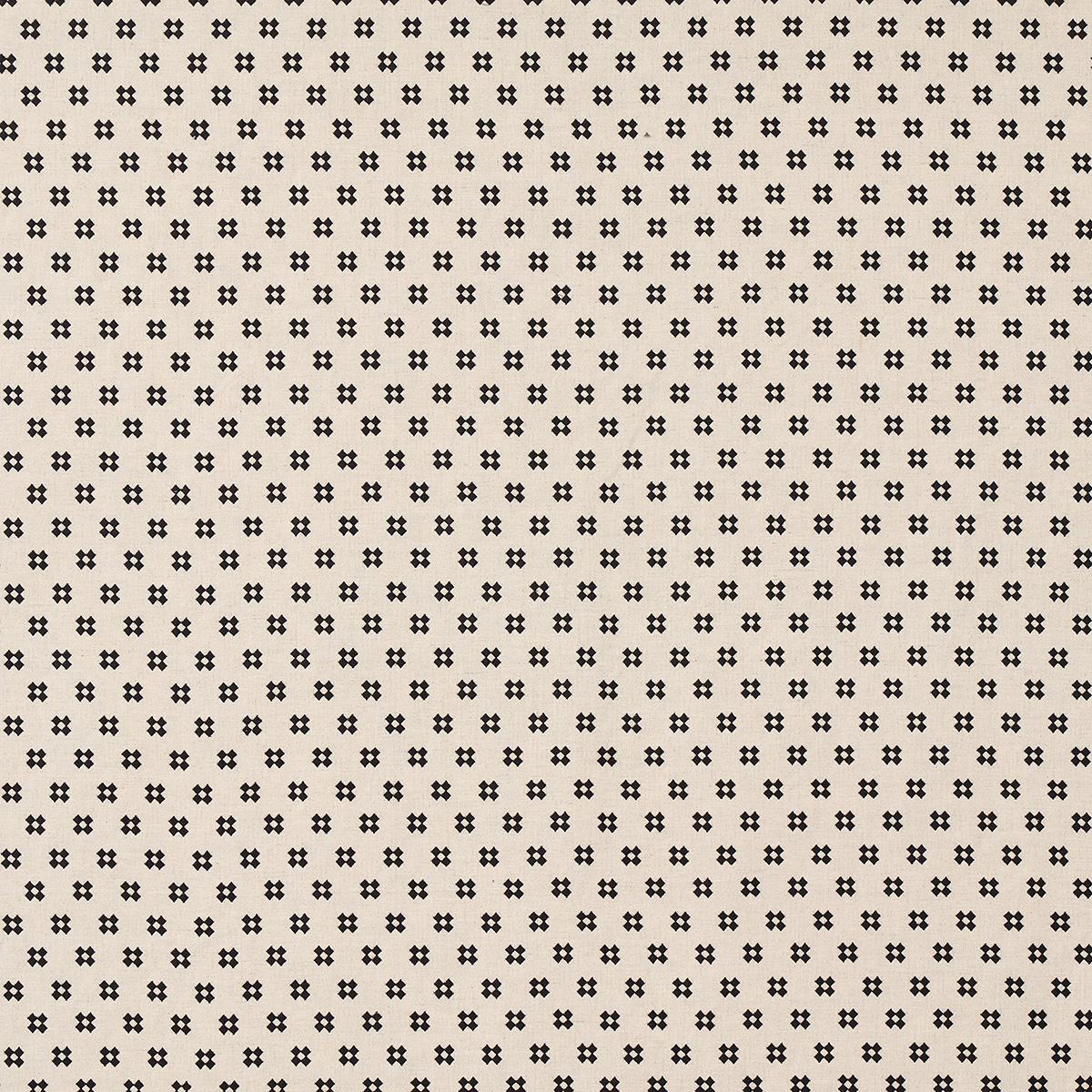 Schumacher Thandie Embroidery Carbon On Natural Fabric