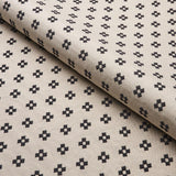 Schumacher Thandie Embroidery Carbon On Natural Fabric