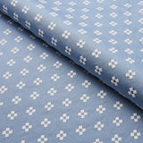 Schumacher Thandie Embroidery Ivory On Chambray Fabric