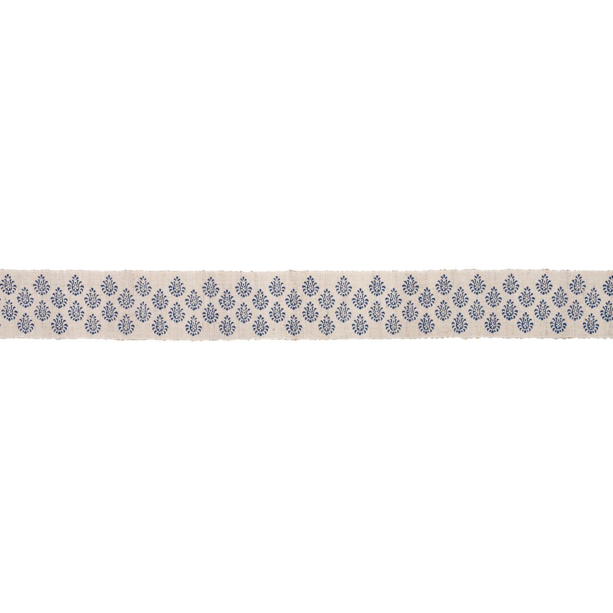 Schumacher Indigo Leila Hand Block Matka Tape