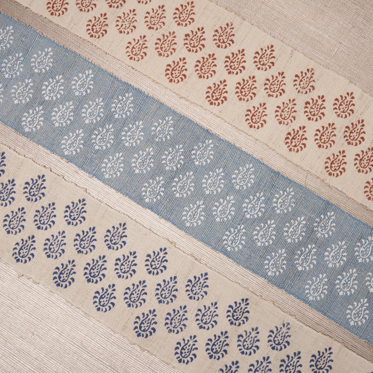 Schumacher Leila Hand Block Matka Tape Sienna Trim