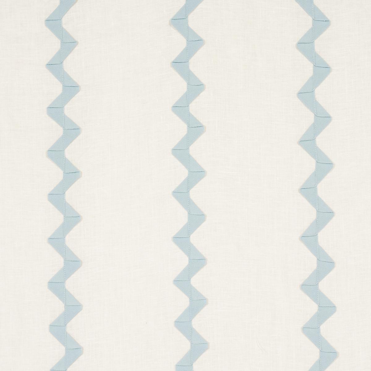 Schumacher Lazare Appliqu Sky On Ivory Fabric