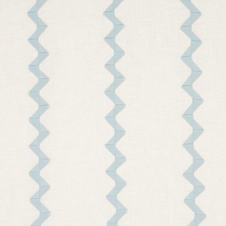 Schumacher Lazare Appliqu Sky On Ivory Fabric