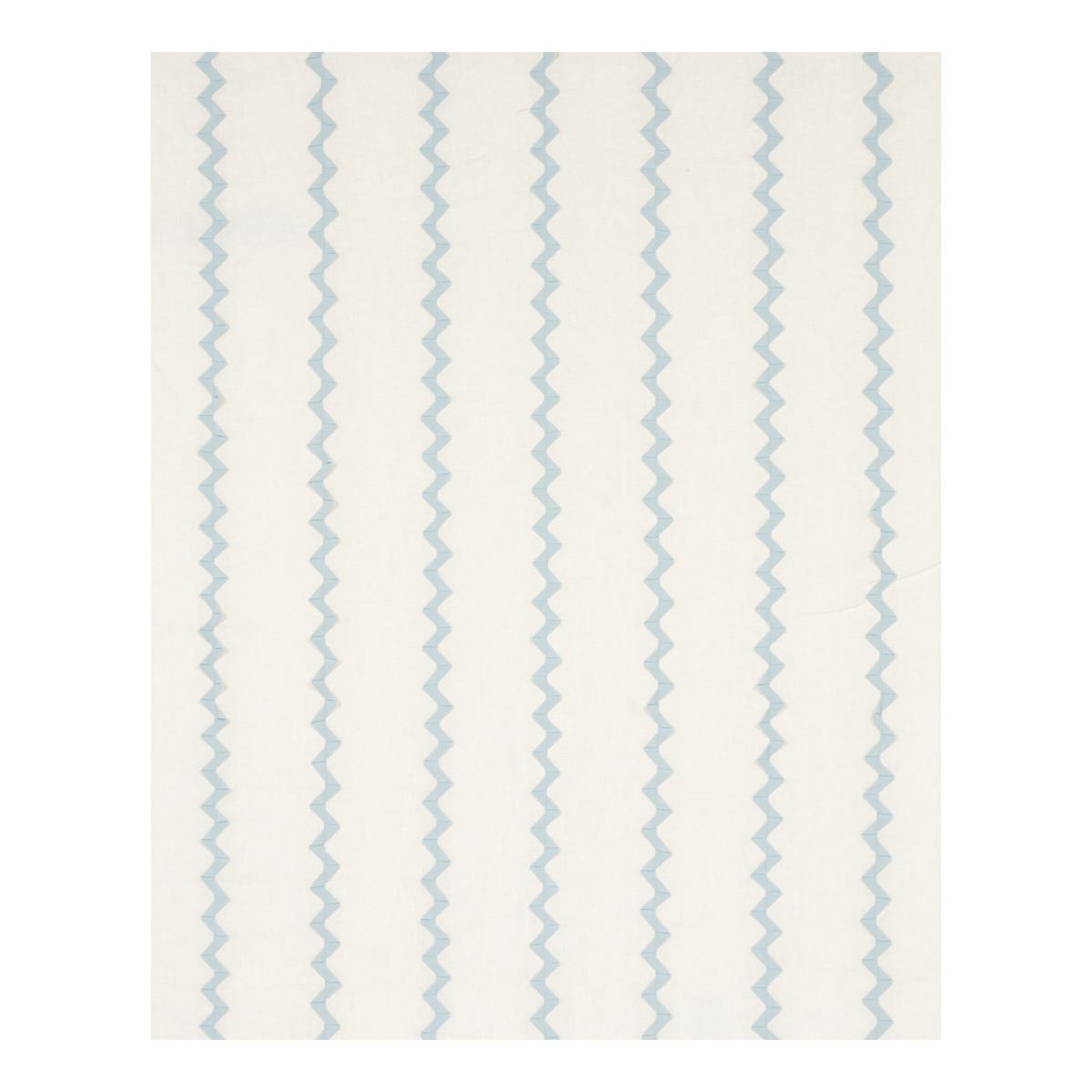 Schumacher Lazare Appliqu Sky On Ivory Fabric