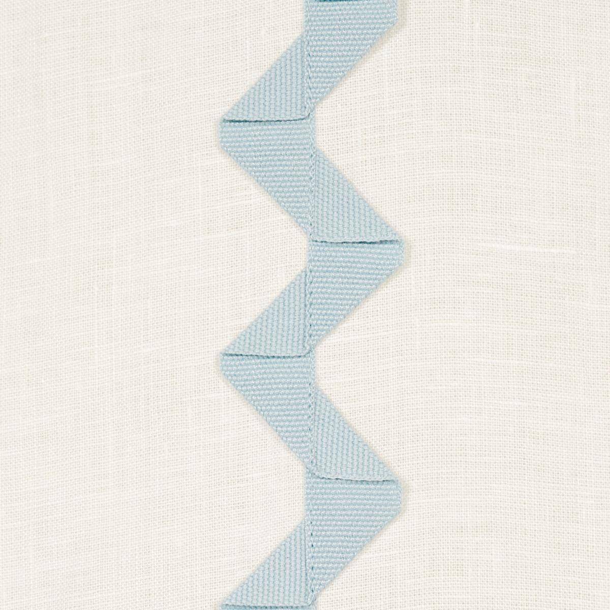 Schumacher Lazare Appliqu Sky On Ivory Fabric