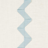 Schumacher Lazare Appliqu Sky On Ivory Fabric