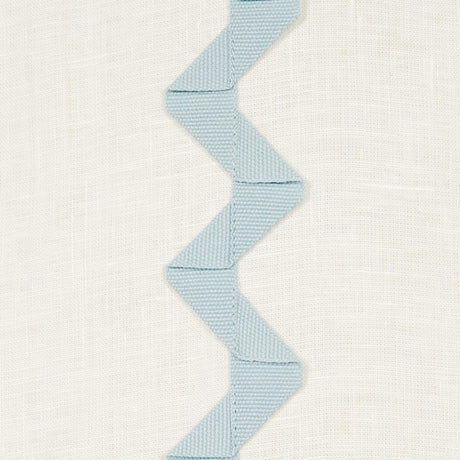 Schumacher Lazare Appliqu Sky On Ivory Fabric