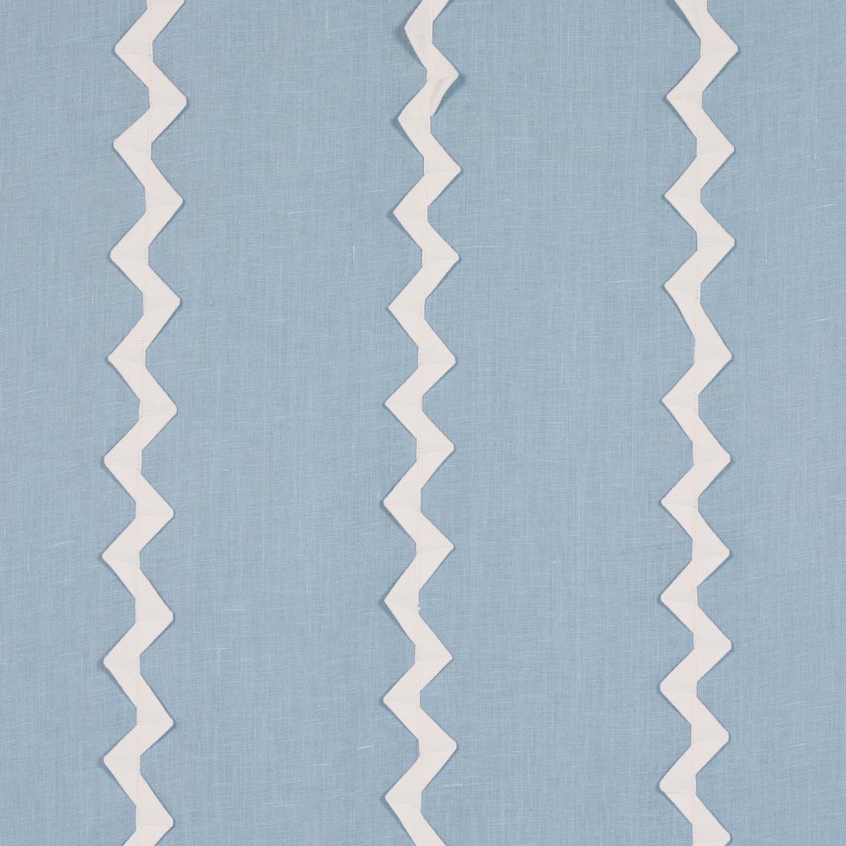 Schumacher Lazare Appliqu Ivory On Chambray Fabric