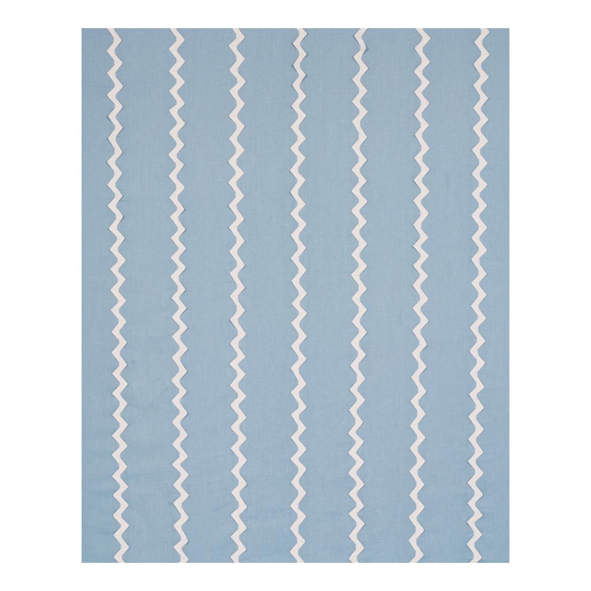 Schumacher Lazare Appliqu Ivory On Chambray Fabric