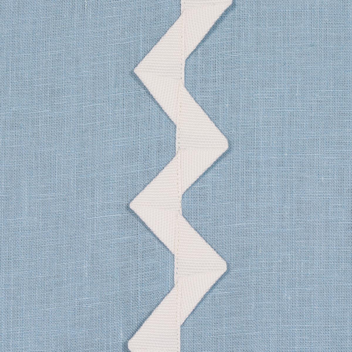Schumacher Lazare Appliqu Ivory On Chambray Fabric