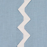 Schumacher Lazare Appliqu Ivory On Chambray Fabric